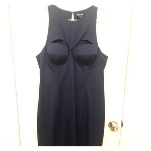 Navy dress with cutouts